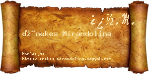 Énekes Mirandolina névjegykártya